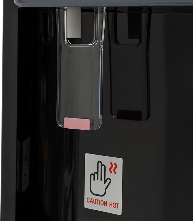 Bottom Loading Water Cooler Dispenser for 20L/5.28 Gallon Bottles,Stainless Steel Hot & Cold Water Dispenser with LED Indicator Light for Home, Offices, Hotels, Kitchens (Dark Gray)