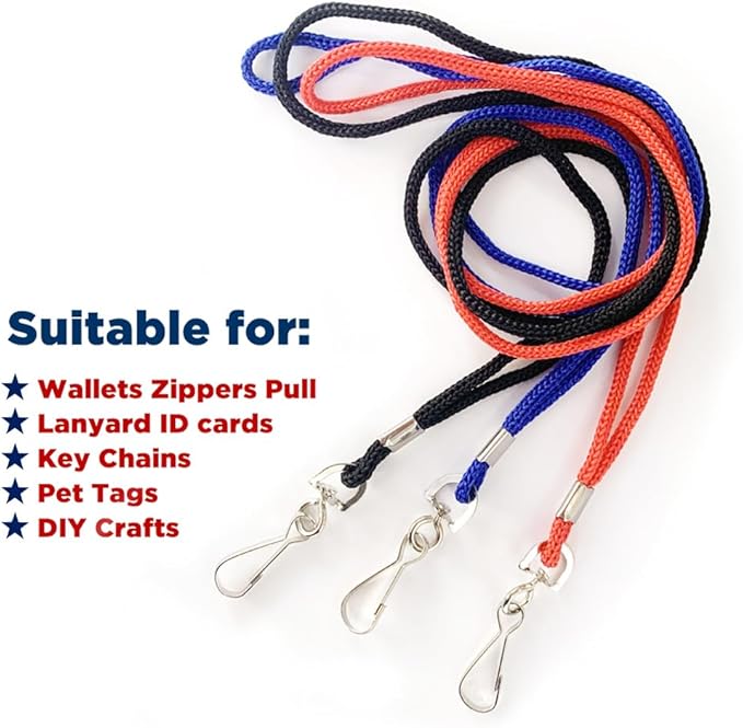 Stainless Steel Spring Clips Lanyard Snap Hooks for Name Tag Badges Key Ring Keychain Zipper DIY Crafts (700 Pack Hooks)