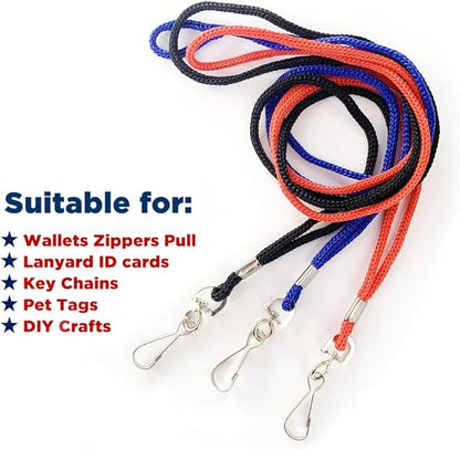 Stainless Steel Spring Clips Lanyard Snap Hooks for Name Tag Badges Key Ring Keychain Zipper DIY Crafts (700 Pack Hooks)