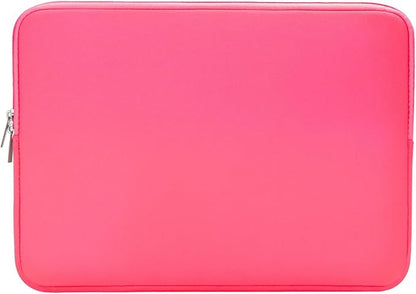RAINYEAR 15.6 Inch Laptop Sleeve Protective Case Soft Carrying Zipper Bag Cover Compatible with 15.6" Notebook Computer Ultrabook Chromebook (Bright Pink)