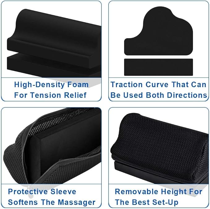 StrongTek Cervical Neck Wedge – Firm Foam Orthotic Block for Neck Curve Restoration, Support for Posture Correction, Headache Relief, and Cervical Traction at Home