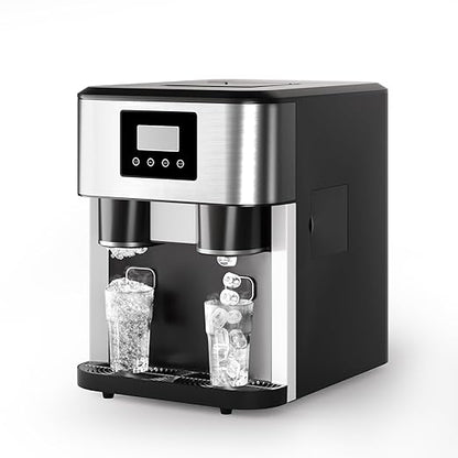 3-in-1 Bottleless Water Cooler with Ice Maker&Crusher, Water Dispenser with 40lbs /24H, Water Tank Capacity 1.8L, 3 Size Bullet Cube, Ideal for Home, Office, RV, Party