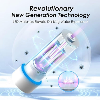 Waterdrop LED UV͎ Ultrąviolët Water Filter for Under Sink Water Filter System and Reverse Osmosis System, Reduce up to 99.9% of Baçtёria, Mercury-Free, FCC Certified, Stainless Steel, 50 Year Life Tim