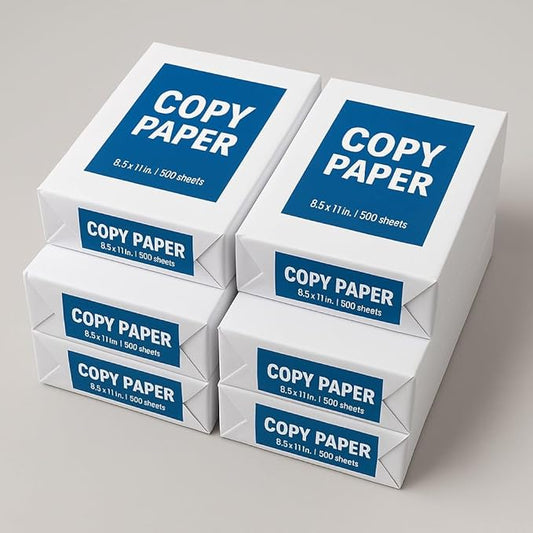 Generic Multipurpose Printer Paper, 20 Lb Copy Paper, 8.5 x 11-6 Ream (3,000 Sheets) - 92 Bright, Made in the USA