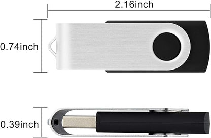KOOTION 20pcs 4GB USB Flash Drives - 4GB Thumb Drives, Black
