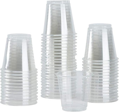 Karat [3oz - 2,500 ct] Small Plastic Cups, Disposable Bathroom Mouthwash Cups | Clear