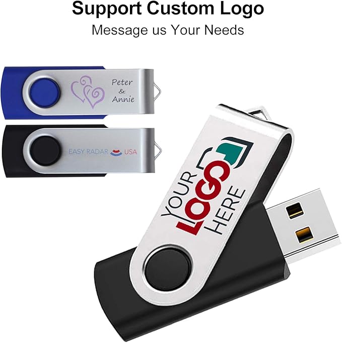 AreTop Bulk USB Flash Drive 1GB 20 Pack, USB2.0 Pendrive Jump Drive Memory Stick Swivel Bulk Thumb Drives USB Storage (20PCS 1GB, Multicolors)