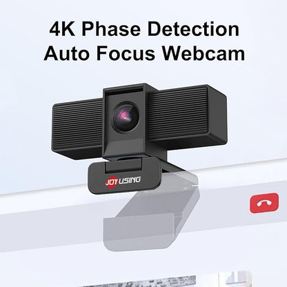 JOYUSING Flip600S 4K Webcam for PC, Ultra HD Webcam with Tripod, PDAF Autofocus, Noise-Cancelling Mics, 79° FOV, Auto Light Correction, Privacy Cover, Ideal for Conference, Zoom/Teams/Google Meet