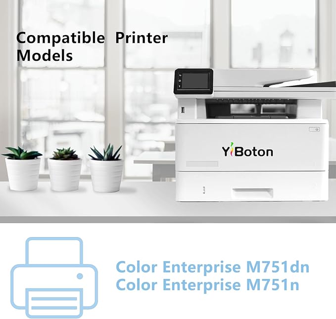 658X Cyan Toner Cartridge Replacement for W2001X Cyan Toner Cartridge Compatible for Color Leserjet Enterprise M751 M751n M751dn Printer Series.（with New Chip）