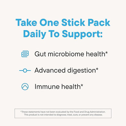 DAILYNOURI StayWell Digestive & Immunity Drink Mix | Supports Gut Health, Digestion, Immunity & Energy | Probiotics, Prebiotics, Colostrum & Daily Vitamins | 30 Stick Packs
