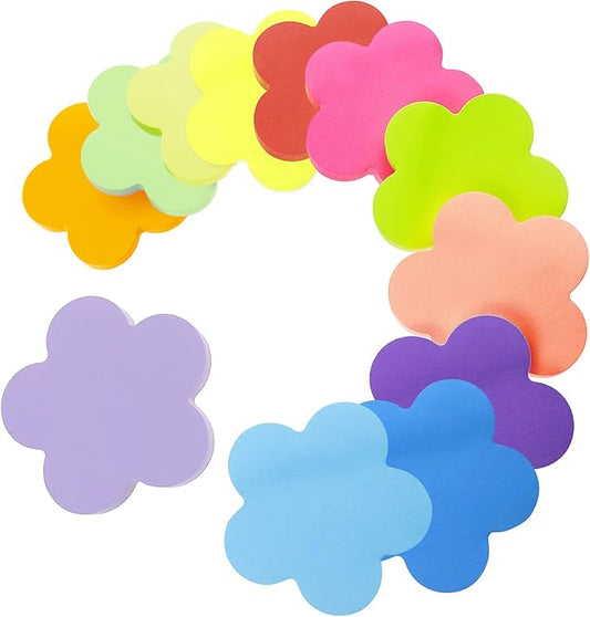 Sticky Notes, Self Sticky Post Notes, Bright Colorful Creative Sticky Tabs for Reminders Office School Home 2.75 x 2.75 Inch 50 Pieces/Pad 600 Sheet Flower