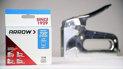 Arrow 506 T50 Heavy Duty Staples, 3/8-Inch Leg Length, 3/8-Inch Crown Width Staples for Upholstery, Construction, Furniture, Crafts, 1250-Pack