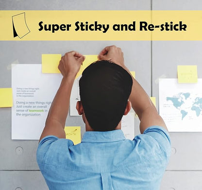 2400 Sheets Sticky Notes - 2 x 1.5 Notes Pads, Small Self-Adhesive Notes, Yellow Self-Stick Pads for Office Supplies, School, Home (24 Pack)