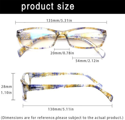 Henotin 5-Pack Reading Glasses Blue Light Blocking Anti Eyestrain Computer Reading Glasses for Women and Men Readers (Mix Color, 0.00, Diopters)