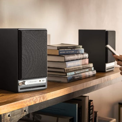 Audioengine HD4 24 Bit Bluetooth Bookshelf Speakers - TVs, Desktops, Stereos, Music, Movies and Gaming - Bluetooth aptX Adaptive 5.3