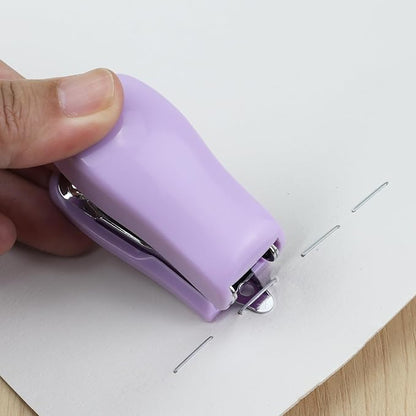 Mini Desktop Stapler Set,20 Sheet Capacity,Includes Built-in Staple Remover and 750PCS No.12 Staples,Small Cute Stapler for Office and School Supplies (Purple)