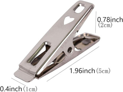 Towel Clips 40 Pack Metal Clothes Pins,Stainless Steel Clothespin Clips for Drying Socks,Hanging Clips,Heavy Duty Clothes Pin,Metal Clips for Craft