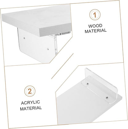 Acrylic Computer Monitor Stand Riser for Desk Laptop Holder with Strong Abrasion Resistance and Sturdy Design White Desktop Raiser for Comfortable Viewing and Improved Posture