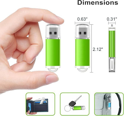 TOPESEL 32GB 10 Pack USB Flash Drive Thume Drive 2.0 Memory Stick Fold Storage Thumb Stick Jump Drive Pen Swivel Design for PC laptops, Tablets, TVs, car Audio (5 Mixed Colors)