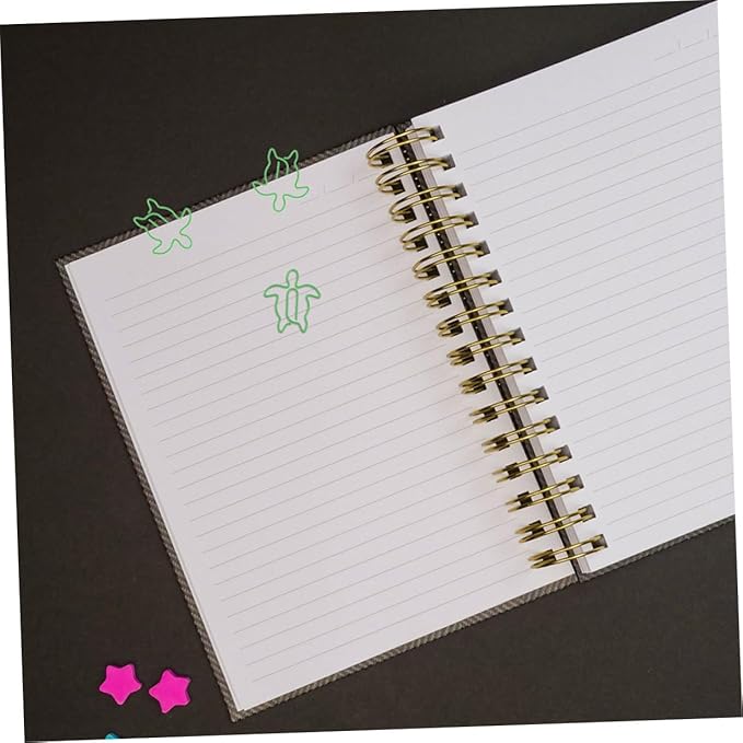 Zerodeko 120pcs Sea Turtle Paperclips Metal Animal Shaped File Clamps Non-Slip Decorative Turtle Clips for Organizing Documents Office School Supplies