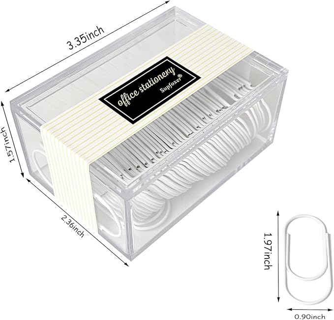 Big Paper Clips, 50pcs of Durable and Rustproof Coated 2 Inch Large Paper Clips Great for Office Supplies Wedding Invitation Card Bookmarks(White)