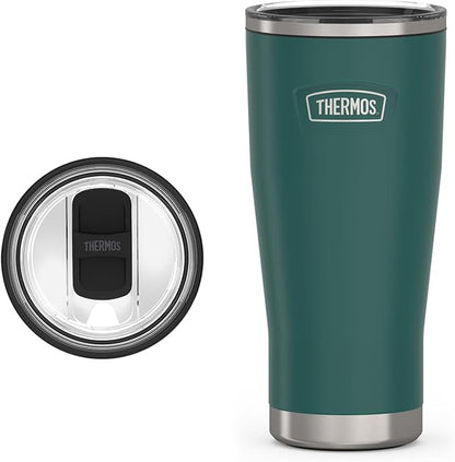 THERMOS ICON SERIES, Stainless Steel Cold Tumbler with Slide Lock, 24 Ounce, Spruce