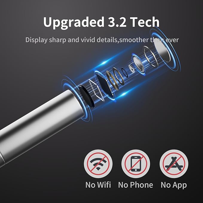 3.9mm Endoscope Camera with Light NIDAGE 1920P HD Industrial Borescope Inspection Camera with 4.3" IPS Screen, 5FT Semi-Rigid Cable, IP67 Waterproof Snake Cam for Car Engine Aircraft Mechanic Tools