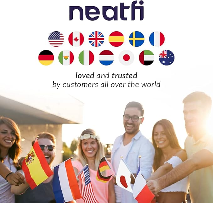 Neatfi XL LED Desk Lamp with Clamp – 2,200 Lumens, 23” Wide, Dimmable Task Light for Office, Study, Crafting & Nail Techs (Non-CCT with Clamp, White)