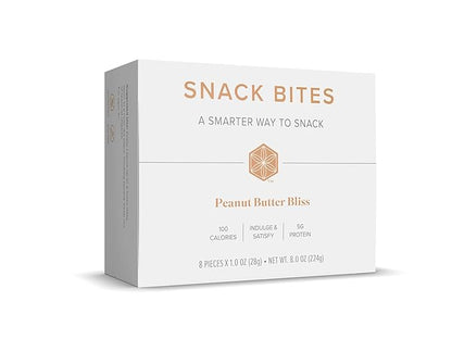 Isagenix Snack Bites - High-Protein Snack Bar - Healthy Energy Bites with 100–110 Calories - Naturally-Sweetened, Plant-Based Protein - Peanut Butter Bliss - 8 servings