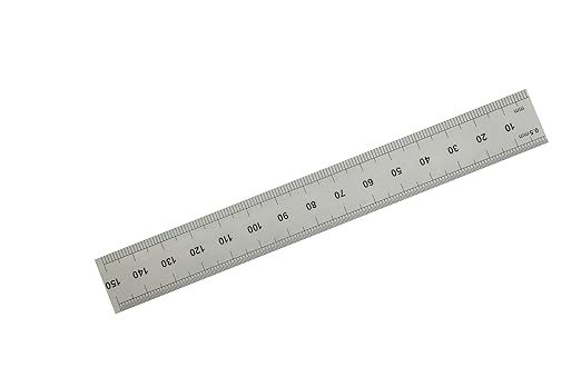PEC Tools 6" x 150mm Machinist Metal Ruler, High Carbon Steel, English/Metric Markings 1/32", 1/64", 0.5mm, 1mm, Suitable for Engineers Between Imperial and Metric Systems, Made in USA