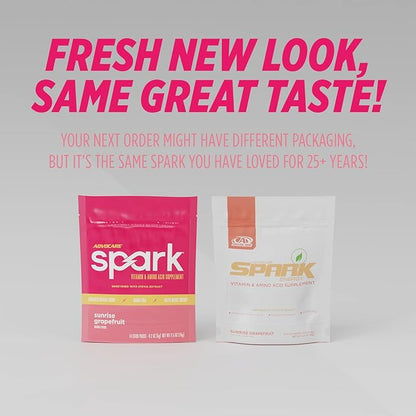 AdvoCare Spark - Energy Drink Mix - Vitamin & Amino Acid Supplement - Supports Energy & Focus - Portable Immune Support - Sugar-Free - Sunrise Grapefruit, 14 Stick Packs (2.5 oz)