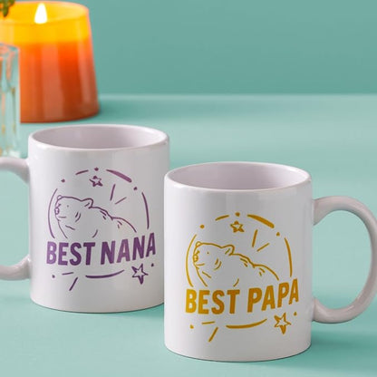 Cricut Mug Press + 4 Blank Mugs (12oz each)