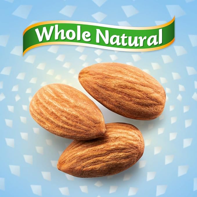 Blue Diamond Almonds Whole Natural Raw Snack Nuts, 100 Calorie Travel Bags, 32 count