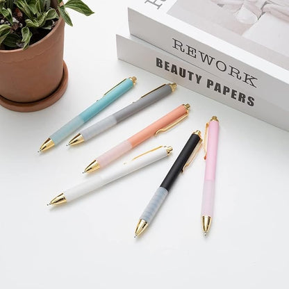 Ballpoint Pens Black Ink 1.0 mm Medium Point Smooth Writing Office Supplies for Women & Men, Note Taking (6-pack)