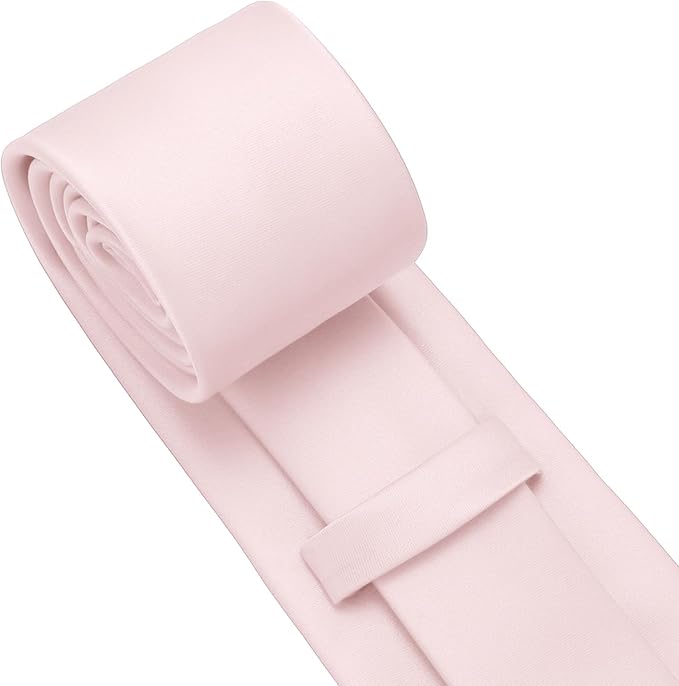 PenSee Men's Tie Set Solid Pure Color 3.15" (8CM) Classic Formal Plain Necktie and Pocket Square Set For Men