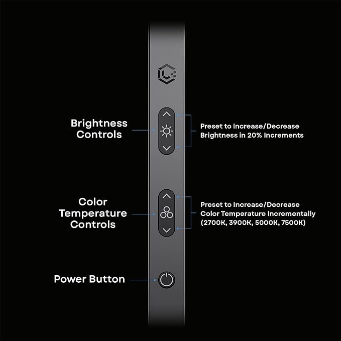 Lume Cube Edge Light 2.0 Bi-Color LED Desk Lamp - Black