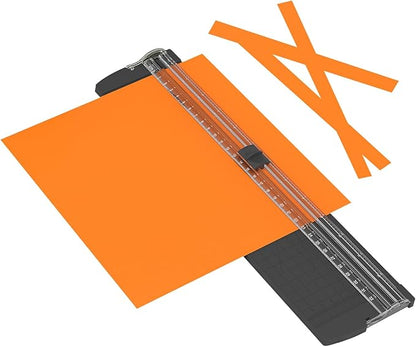 A4 Paper Cutter,14.5Inch Titanium Straight Rotary Trimmers with Protractor Ruler,Scrapbook Paper Cutters for Coupon,Cardstock,Label,Christmas and Birthday Gifts(1PC,Black)