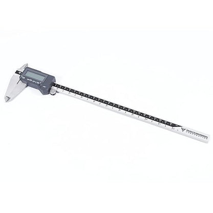 PEC Tools Bluetooth Digital Caliper, 12 Inch/300mm Industrial-Grade Stainless Steel Caliper, IP67 Waterproof & Oil-Resistant, Auto Power-Off, Inch/MM/Fraction Modes, Wireless Data Transfer