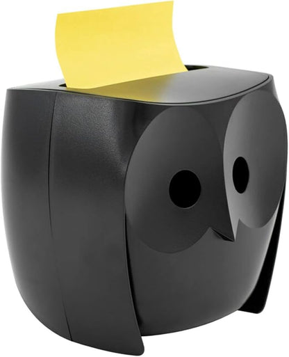 Post-it Owl Note Dispenser, Includes 1 Pad of Post-it 3 in X 3 in Super Sticky Dispenser Pop-up Notes, 45 Sheets (OWL-330-BK) (Pack of 6)