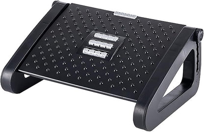 Under Desk Foot Stool Adjustable Height Ergonomic Desk Foot Rest with Anti Slip Design for Home Office Study Room Plastic Material