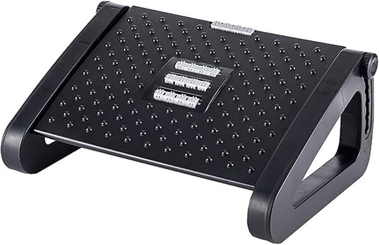 Under Desk Foot Stool Adjustable Height Ergonomic Desk Foot Rest with Anti Slip Design for Home Office Study Room Plastic Material
