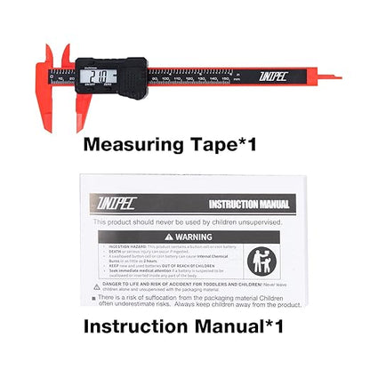 Digital Caliper 6 inch Digital Micrometer Caliper,ABS Body for Accurate Measurements with LCD Screen, Auto-Off Feature, Inch and Millimeter Conversion