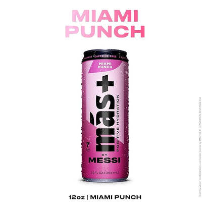 Más+ by Messi 12oz Variety Pack, Sports Drink & Hydration Beverage, Natural Flavors with Vitamins and Electrolytes, No Artificial Sweeteners or Colors, 12-pack