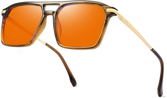 WAVE Blue Light Blocking Glasses,Gaming Glasses with Metal Frames,Computer Glasses for Eye Strain,Anti Glare