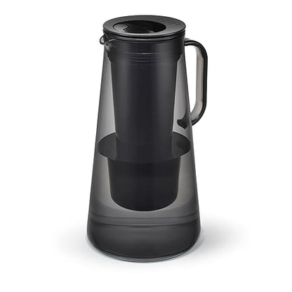 LifeStraw Home – Water Filter Pitcher, 7-Cup, Obsidian, BPA Free Designed for Everyday Protection Against Bacteria, parasites, microplastics, Lead, Mercury, PFAS, and a Variety of Chemicals