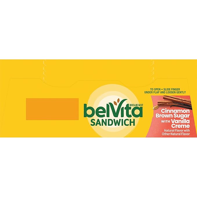 belVita Breakfast Biscuit Sandwiches, Cinnamon Brown Sugar & Vanilla Creme Flavor, 5 Packs (2 Biscuit Sandwiches Per Pack),5 Count(Pack of 1)
