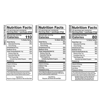 Skinny Pop Popcorn Variety Pack - Snack Bags Assortment Gluten Free - Care Package Gift Box (35 Count)