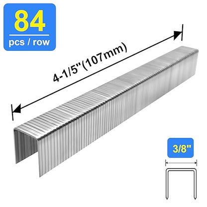 20 Gauge 304 Stainless Steel T/50 Staples - 3/8" Crown Upholstery Staples, 1/4"~9/16" Leg Length, 1008 Counts, Compatible with Staple Gun & T-50 Stapler (1/4"+5/16"+3/8"+1/2"+9/16"-2520 pcs)
