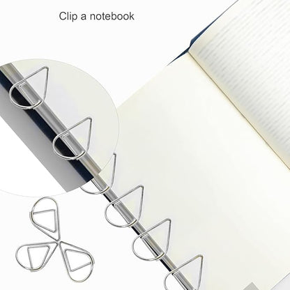 150 Pcs Small Silver Paper Clips Cute Paperclips Decorative Waterdrop Clips Basic Office Supplies for Photo Wedding Invitations