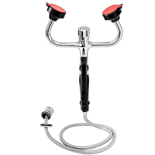 Handheld Eyewash Station Emergency Portable Eye Face Wash Kit Spray Head with 140mm Drench Hose for Labs Industrial Safety First Aid